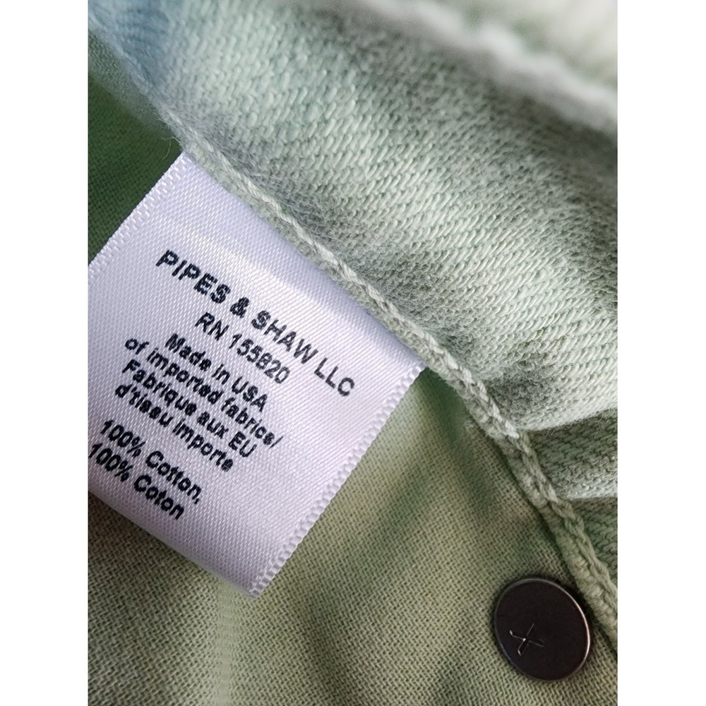 Veronica Beard Taylor Wide Leg Jeans Womens 23 Green Pistachio High Rise Raw Hem - Picture 8 of 14